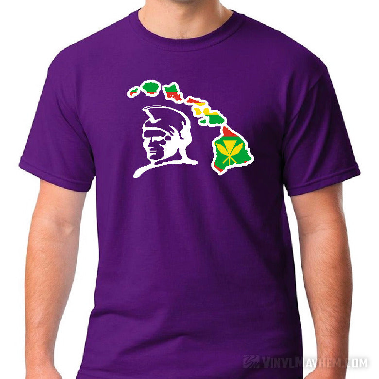 King Kamehameha with Kanaka Maoli Hawaiian Islands T-Shirt