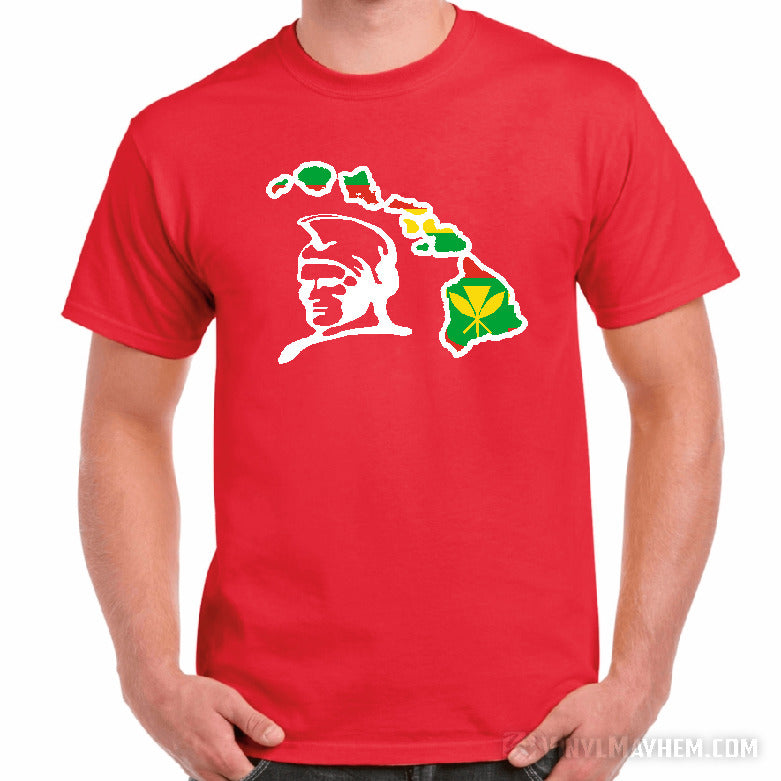 King Kamehameha with Kanaka Maoli Hawaiian Islands T-Shirt