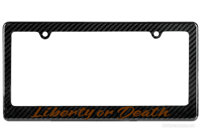 Liberty or Death license plate frame
