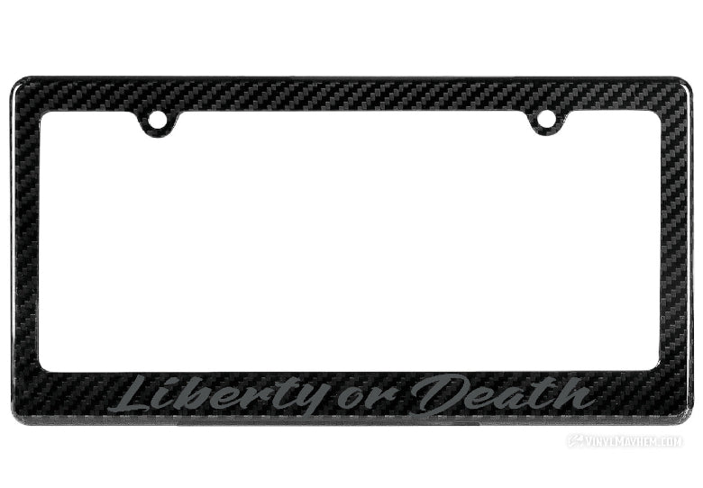 Liberty or Death license plate frame