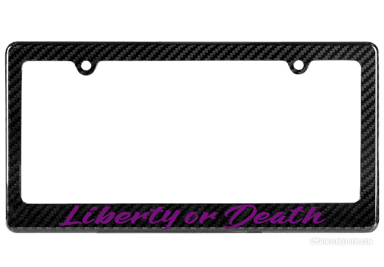 Liberty or Death license plate frame