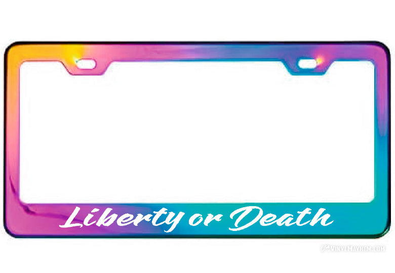 Liberty or Death license plate frame