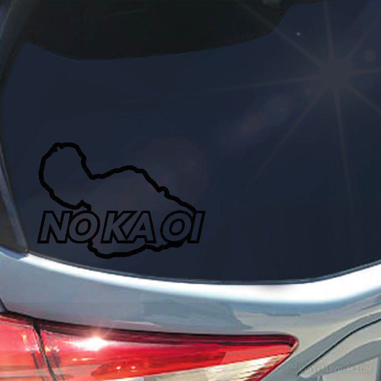 Maui No Kai Oi Hawaiian island vinyl sticker