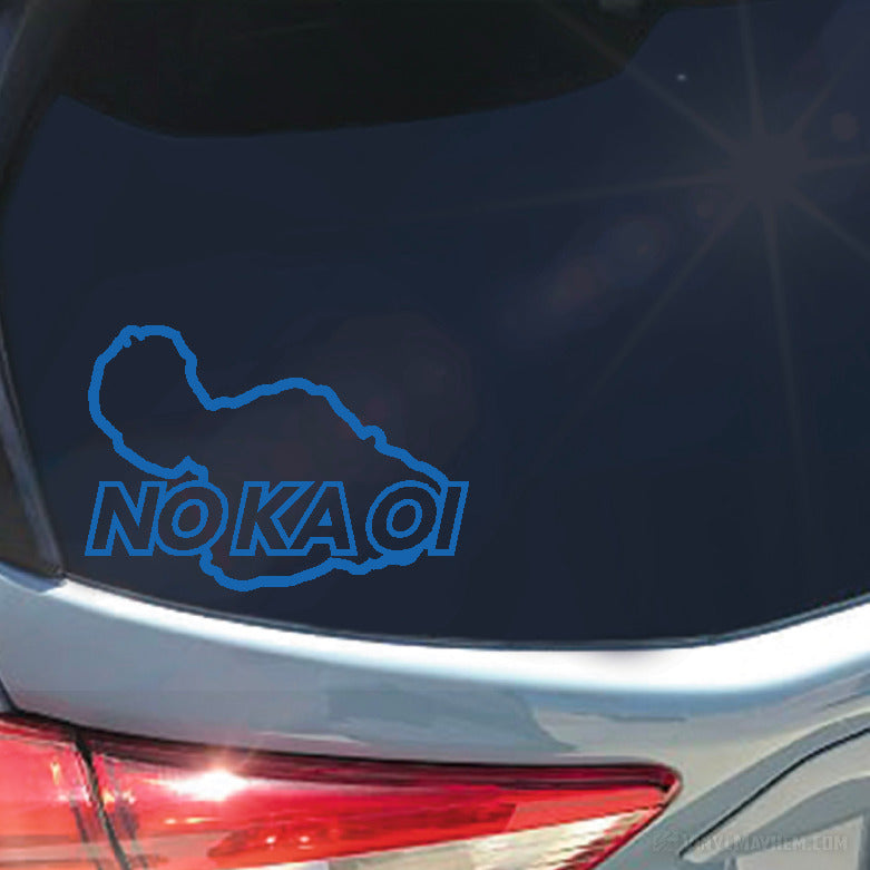 Maui No Kai Oi Hawaiian island vinyl sticker