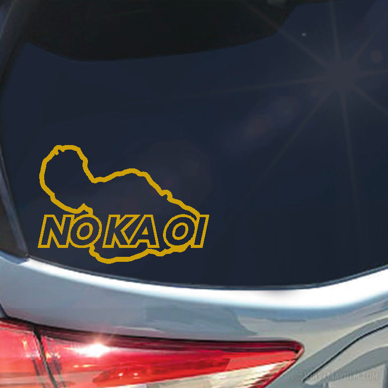 Maui No Kai Oi Hawaiian island vinyl sticker