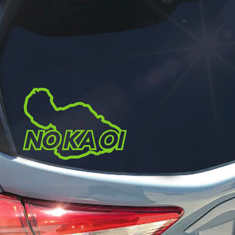 Maui No Kai Oi Hawaiian island vinyl sticker