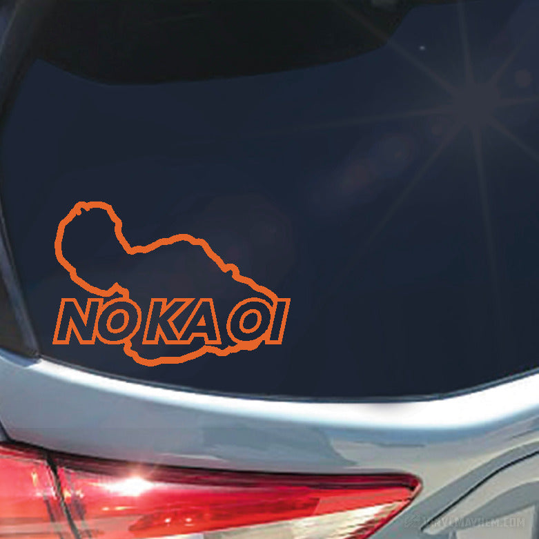 Maui No Kai Oi Hawaiian island vinyl sticker