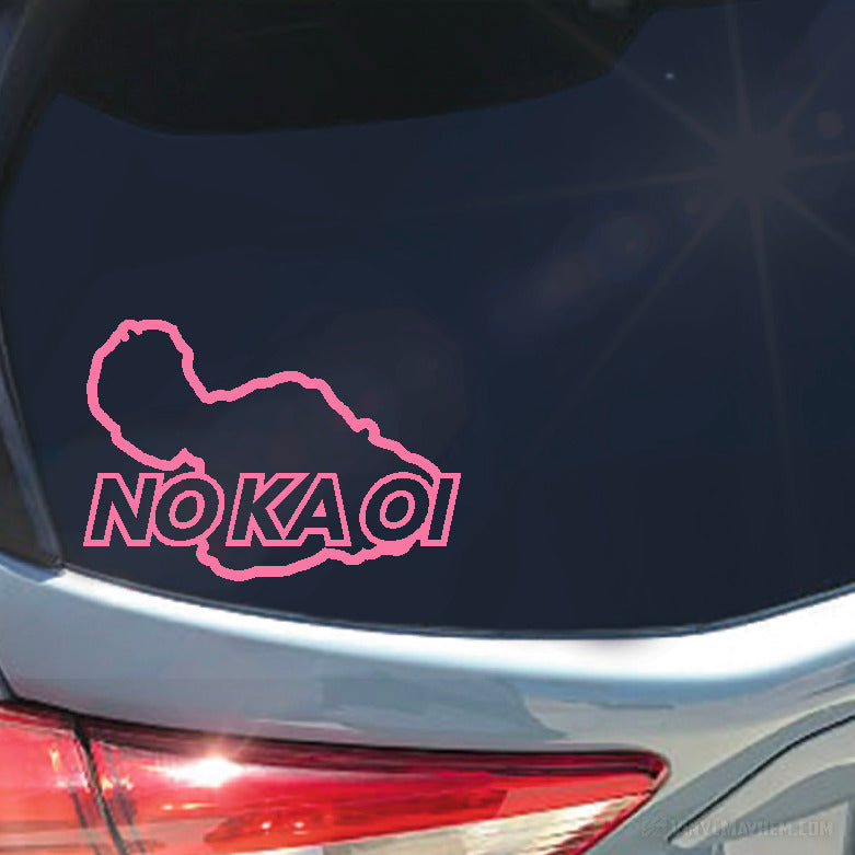 Maui No Kai Oi Hawaiian island vinyl sticker