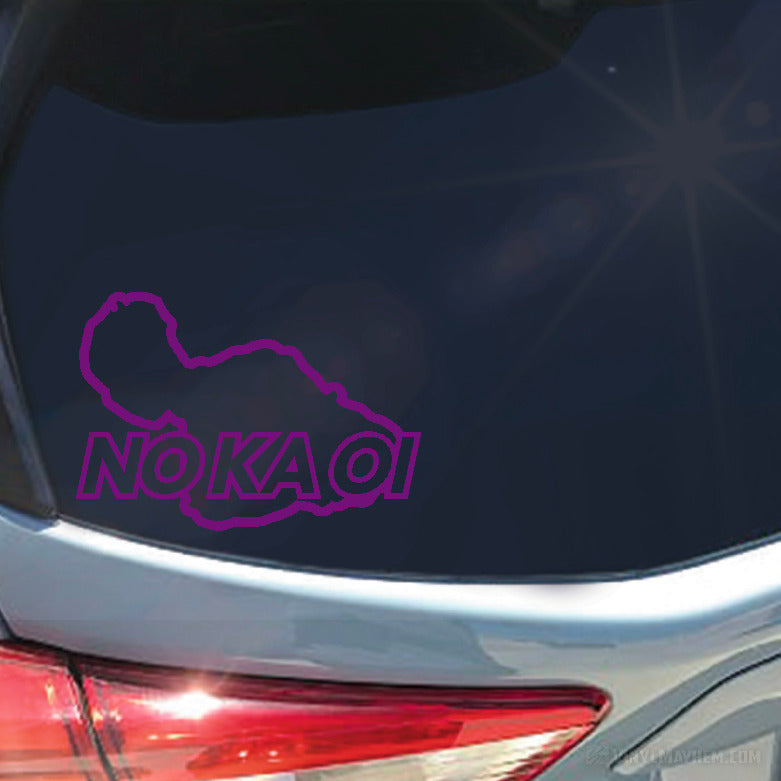 Maui No Kai Oi Hawaiian island vinyl sticker
