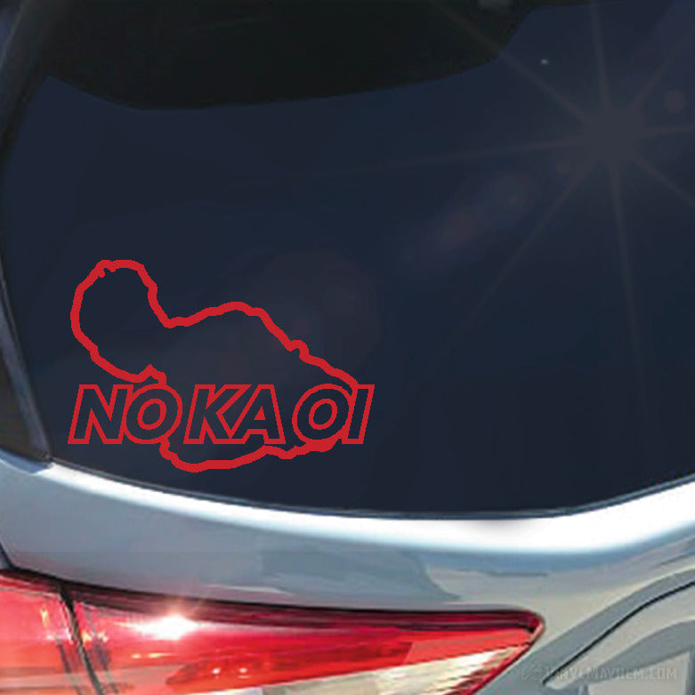 Maui No Kai Oi Hawaiian island vinyl sticker