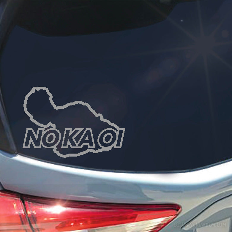 Maui No Kai Oi Hawaiian island vinyl sticker