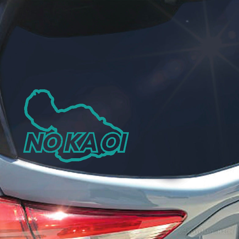 Maui No Kai Oi Hawaiian island vinyl sticker