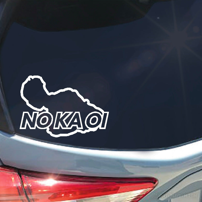 Maui No Kai Oi Hawaiian island vinyl sticker