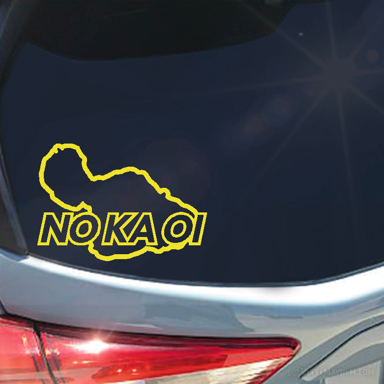 Maui No Kai Oi Hawaiian island vinyl sticker