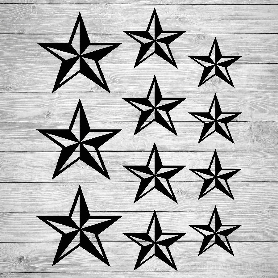 Nautical Star vinyl sticker sheet