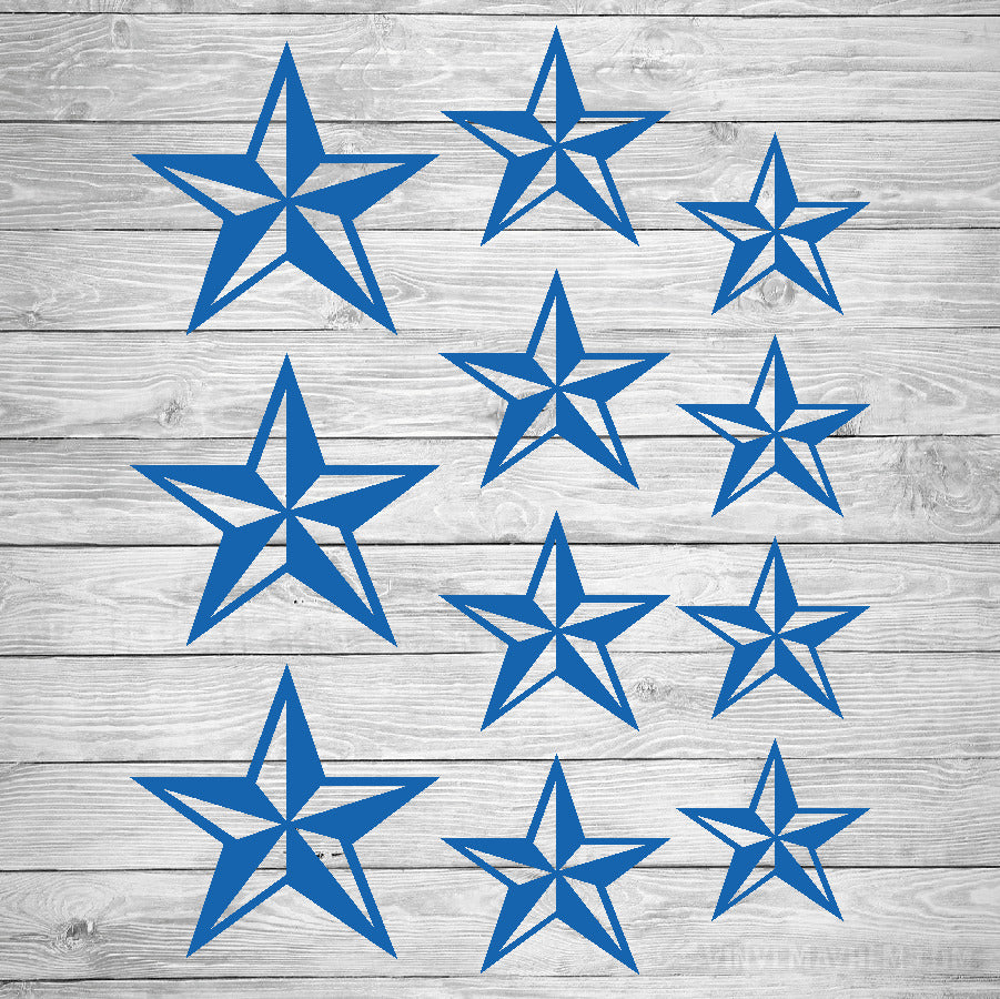 Nautical Star vinyl sticker sheet