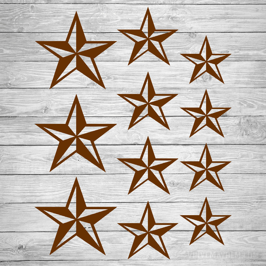 Nautical Star vinyl sticker sheet