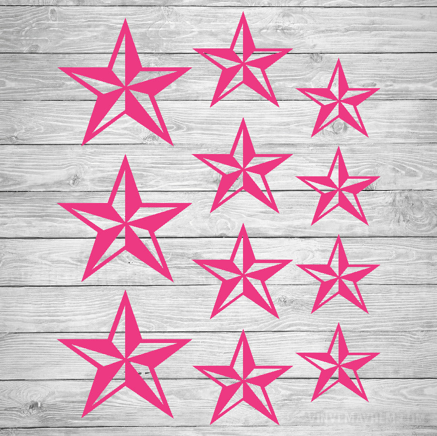Nautical Star vinyl sticker sheet