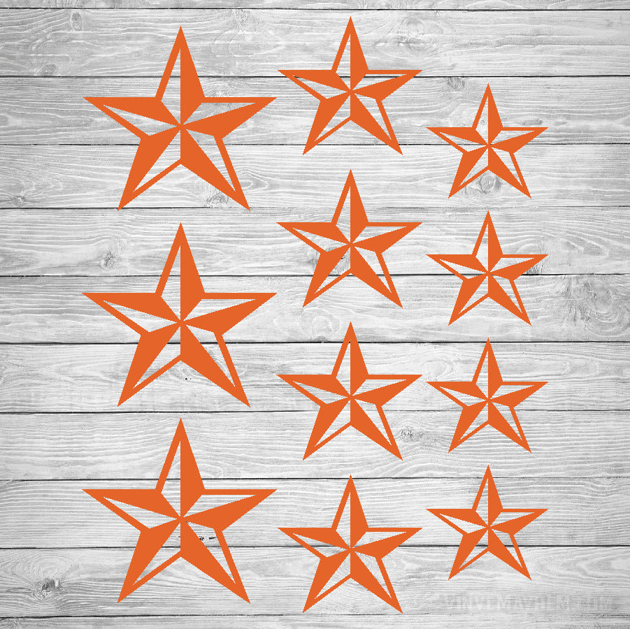 Nautical Star vinyl sticker sheet