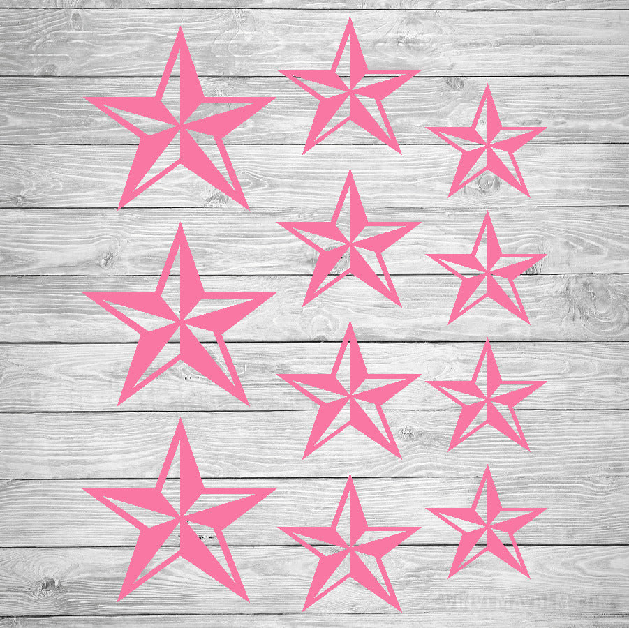 Nautical Star vinyl sticker sheet