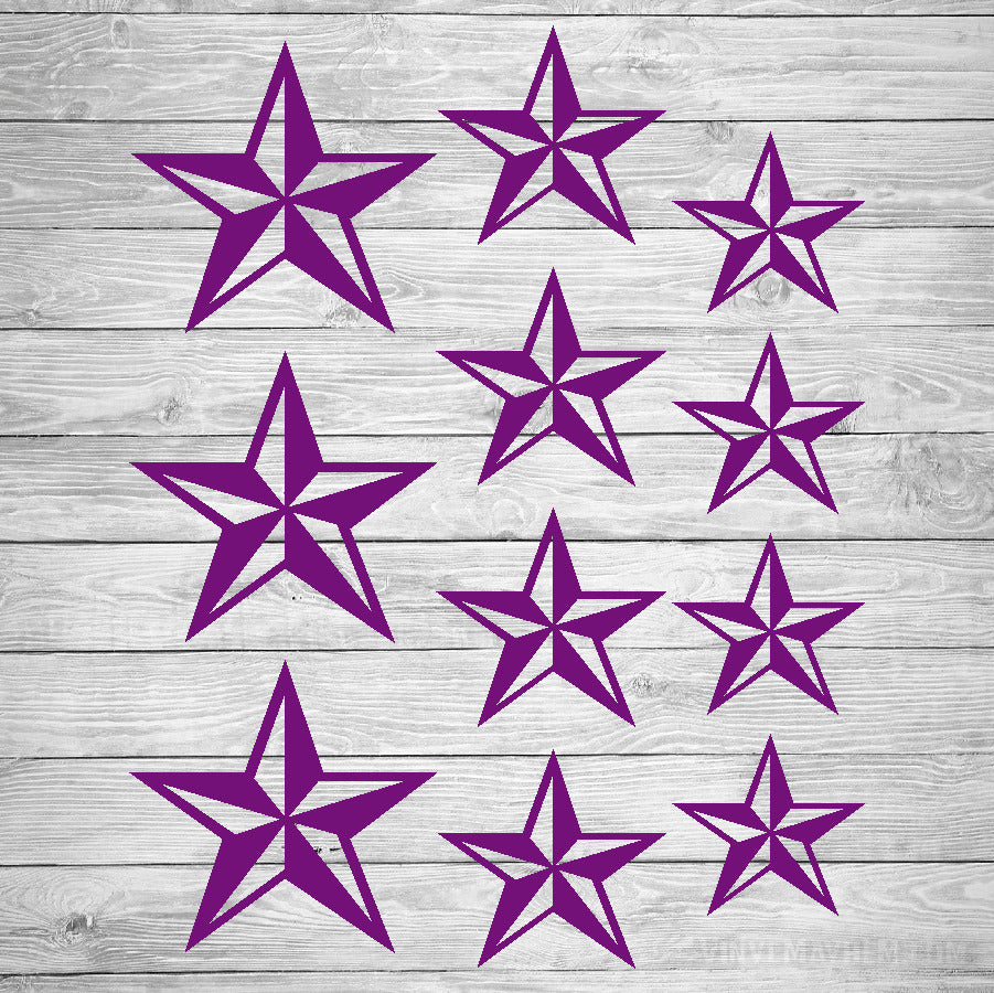 Nautical Star vinyl sticker sheet