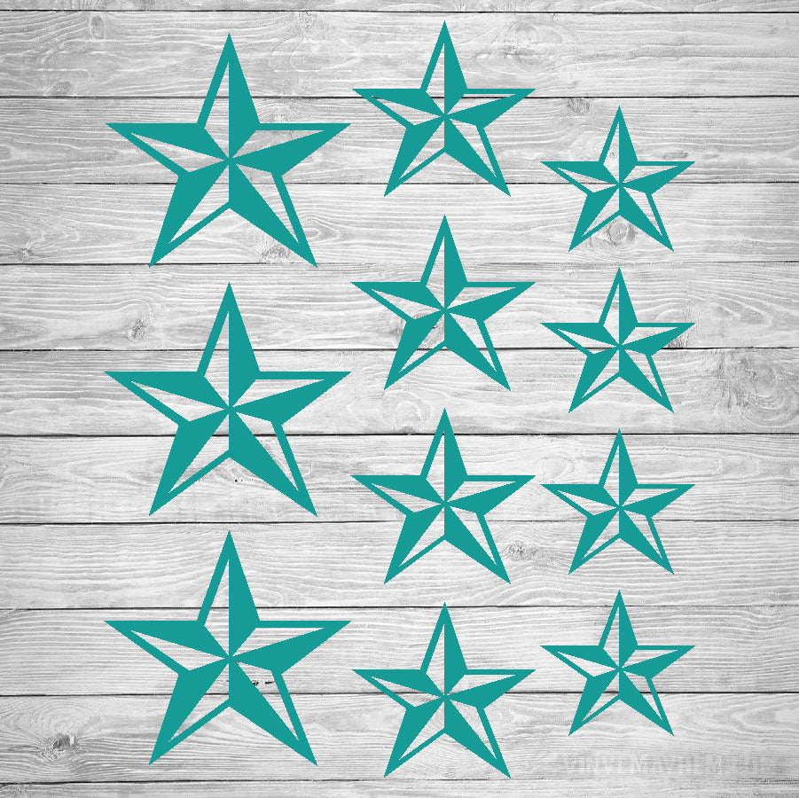 Nautical Star vinyl sticker sheet
