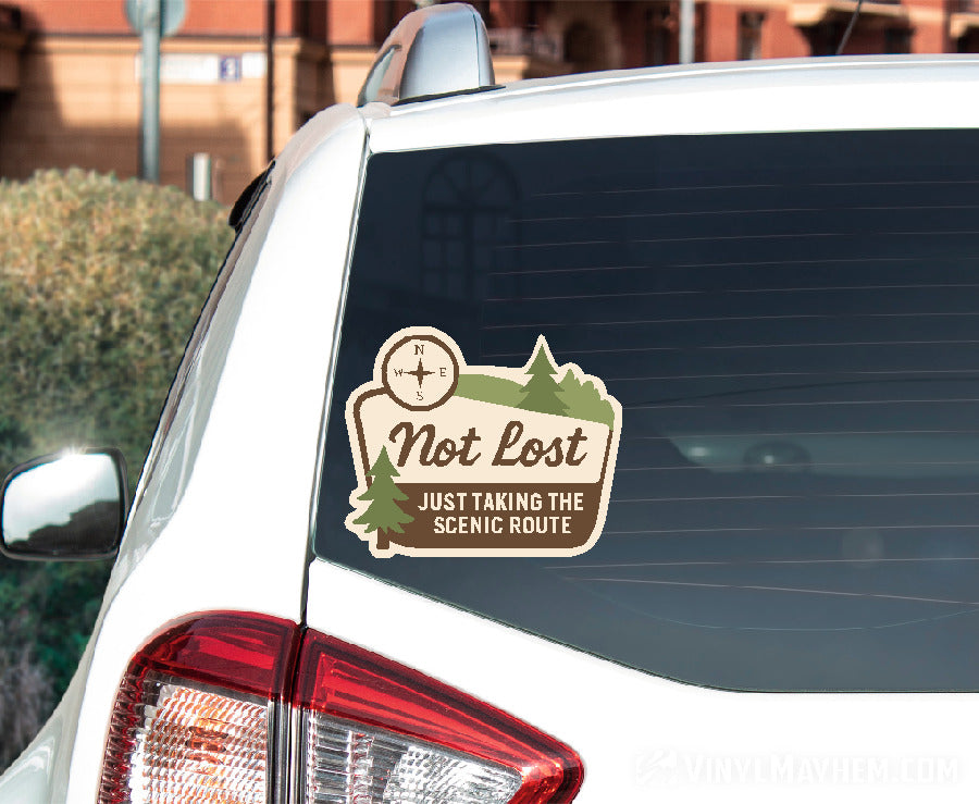Not Lost Just Taking The Scenic Route sticker