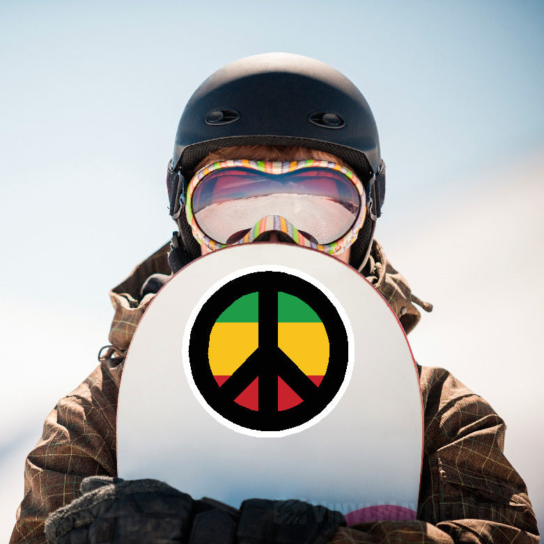 Rasta Peace Symbol sticker