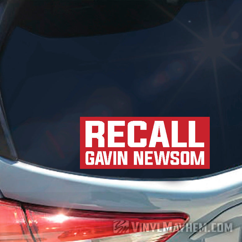 Recall Gavin Newsom sticker