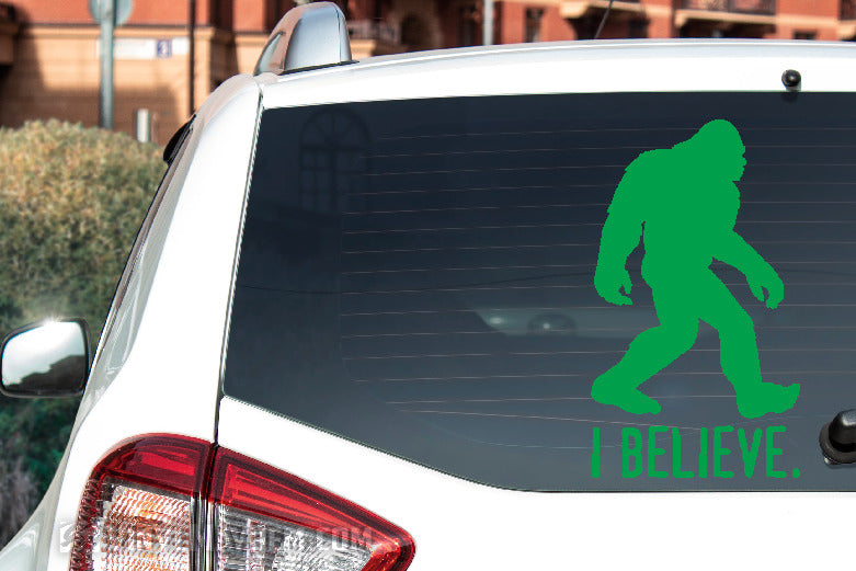 Sasquatch Silhouette I Believe vinyl sticker