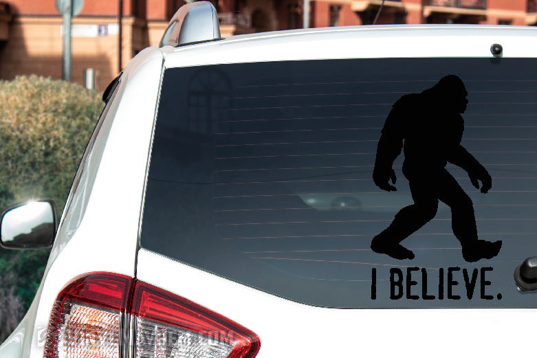 Sasquatch Silhouette I Believe vinyl sticker