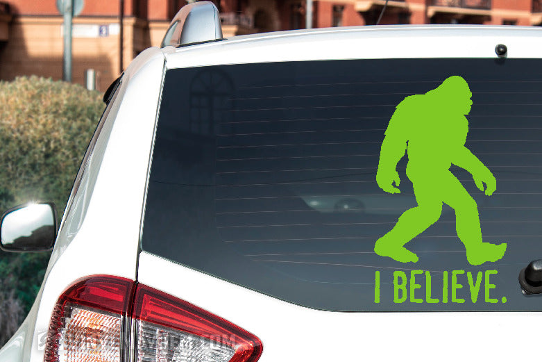 Sasquatch Silhouette I Believe vinyl sticker