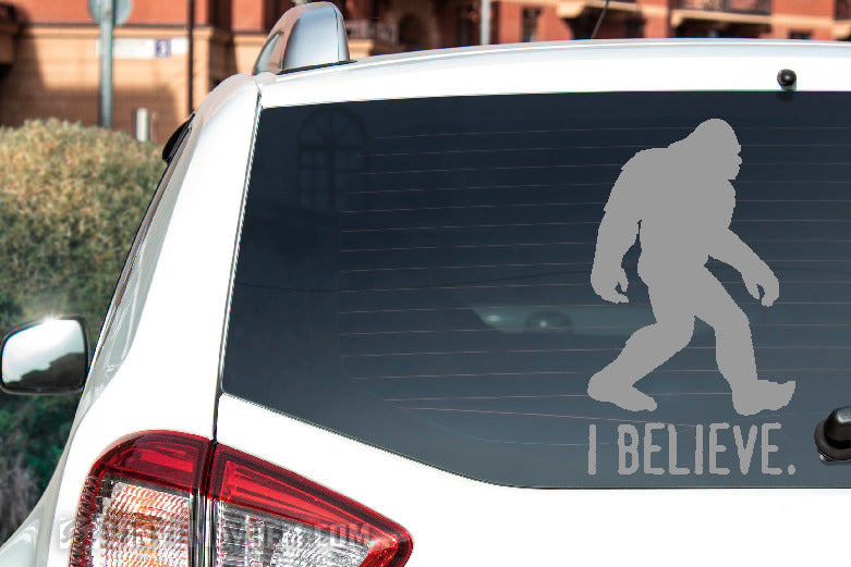 Sasquatch Silhouette I Believe vinyl sticker