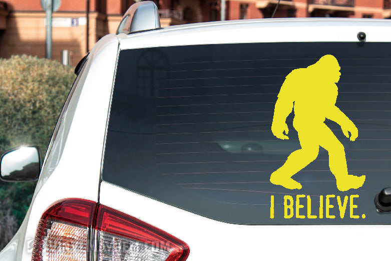 Sasquatch Silhouette I Believe vinyl sticker