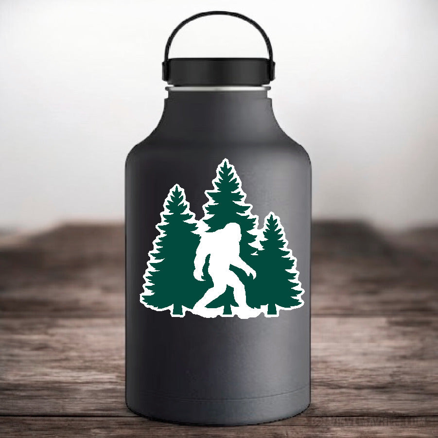 Sasquatch in the trees sticker