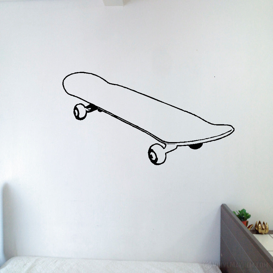 Skateboard outline vinyl sticker