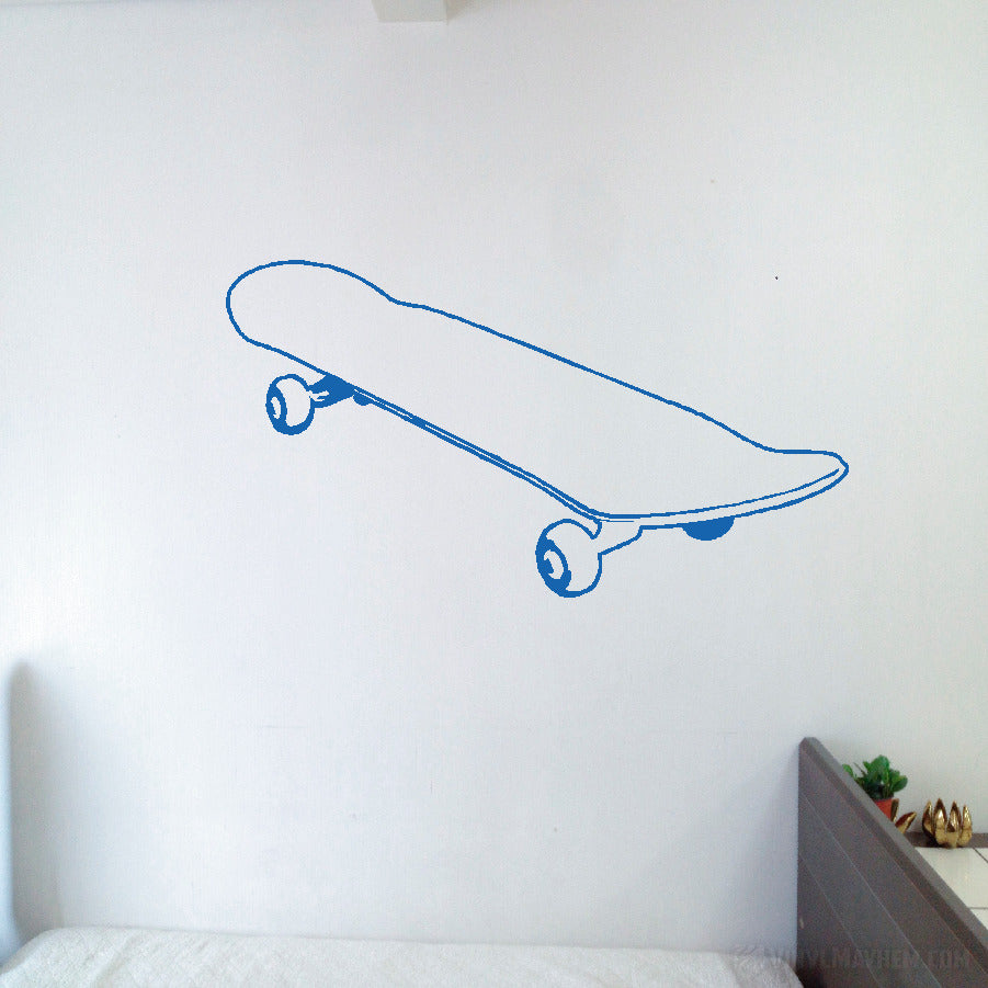 Skateboard outline vinyl sticker