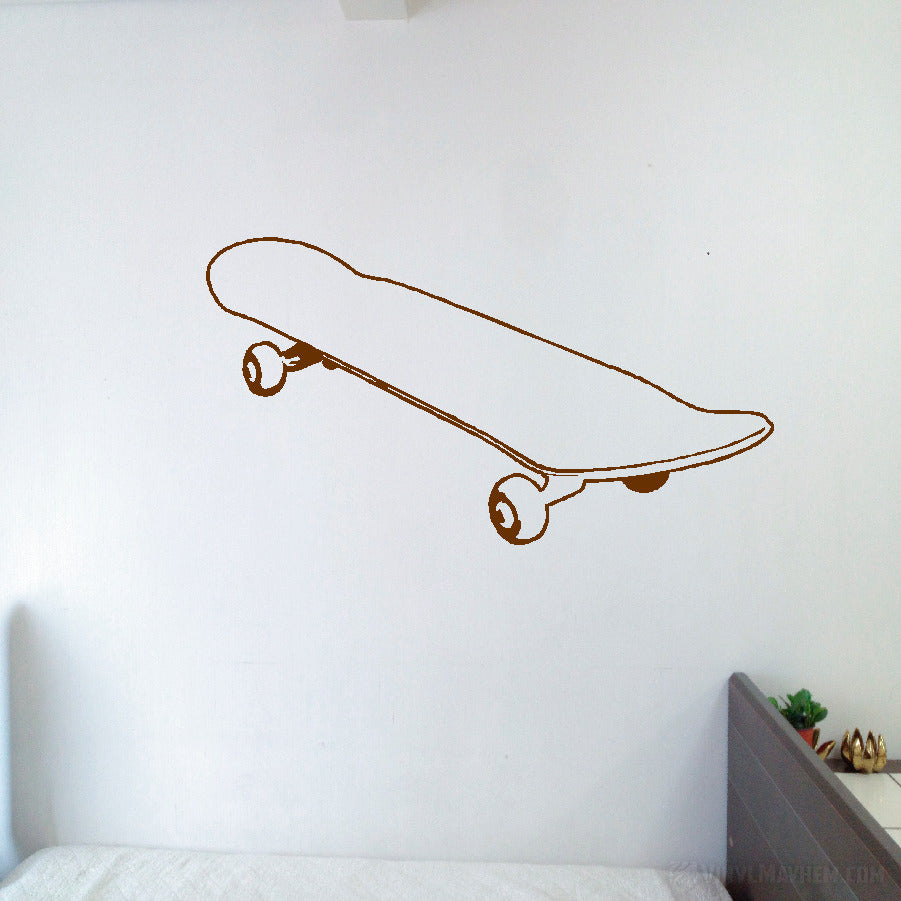 Skateboard outline vinyl sticker