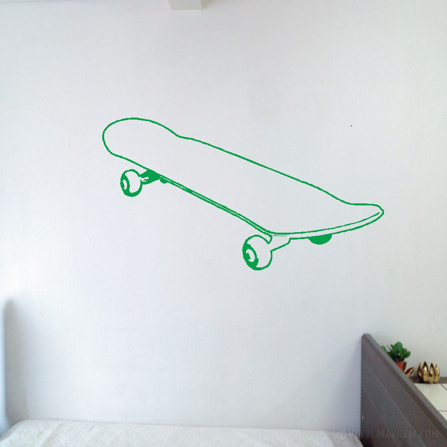 Skateboard outline vinyl sticker