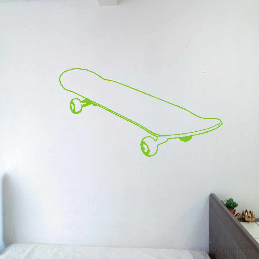 Skateboard outline vinyl sticker