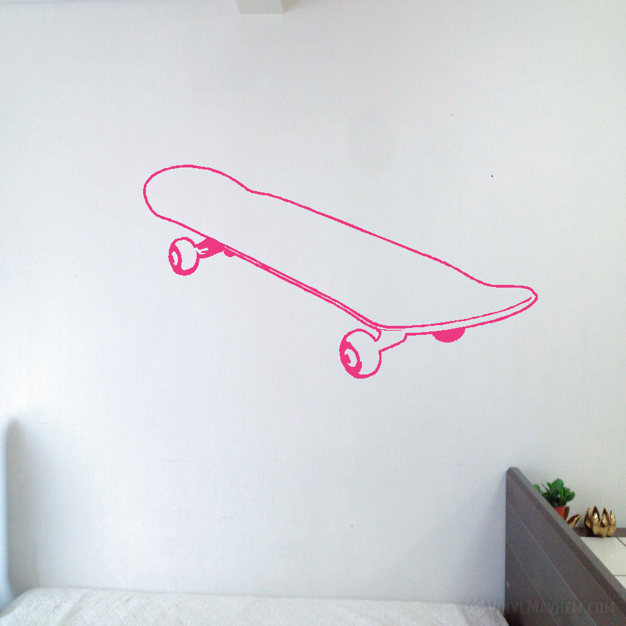 Skateboard outline vinyl sticker
