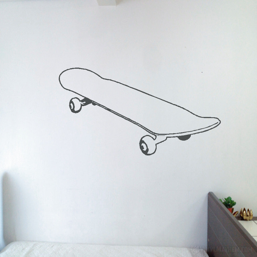 Skateboard outline vinyl sticker