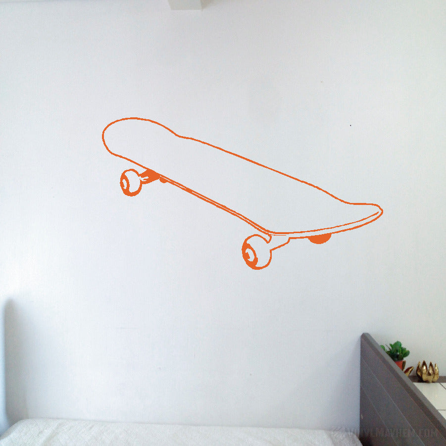 Skateboard outline vinyl sticker