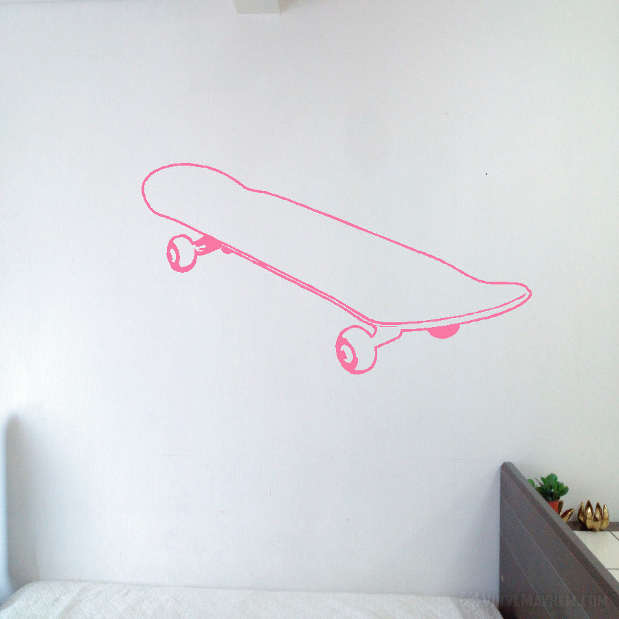Skateboard outline vinyl sticker
