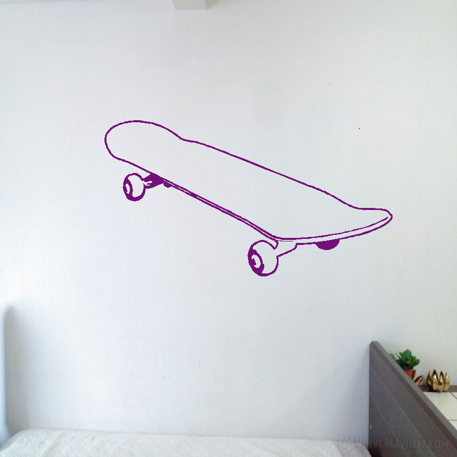 Skateboard outline vinyl sticker