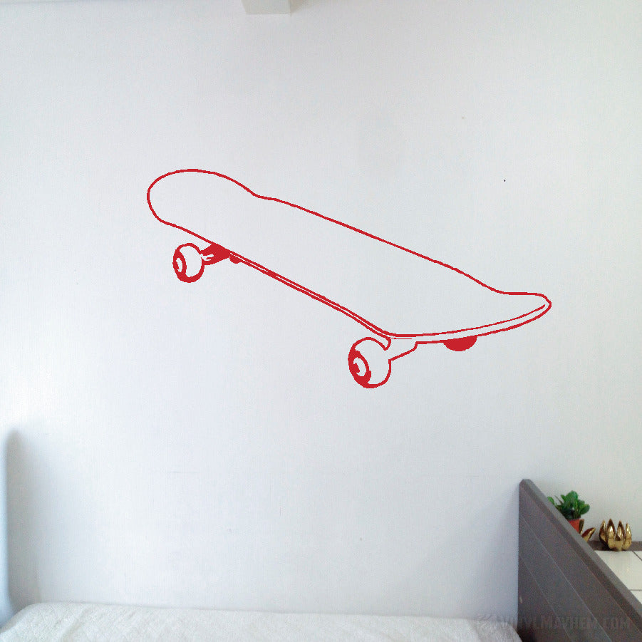Skateboard outline vinyl sticker