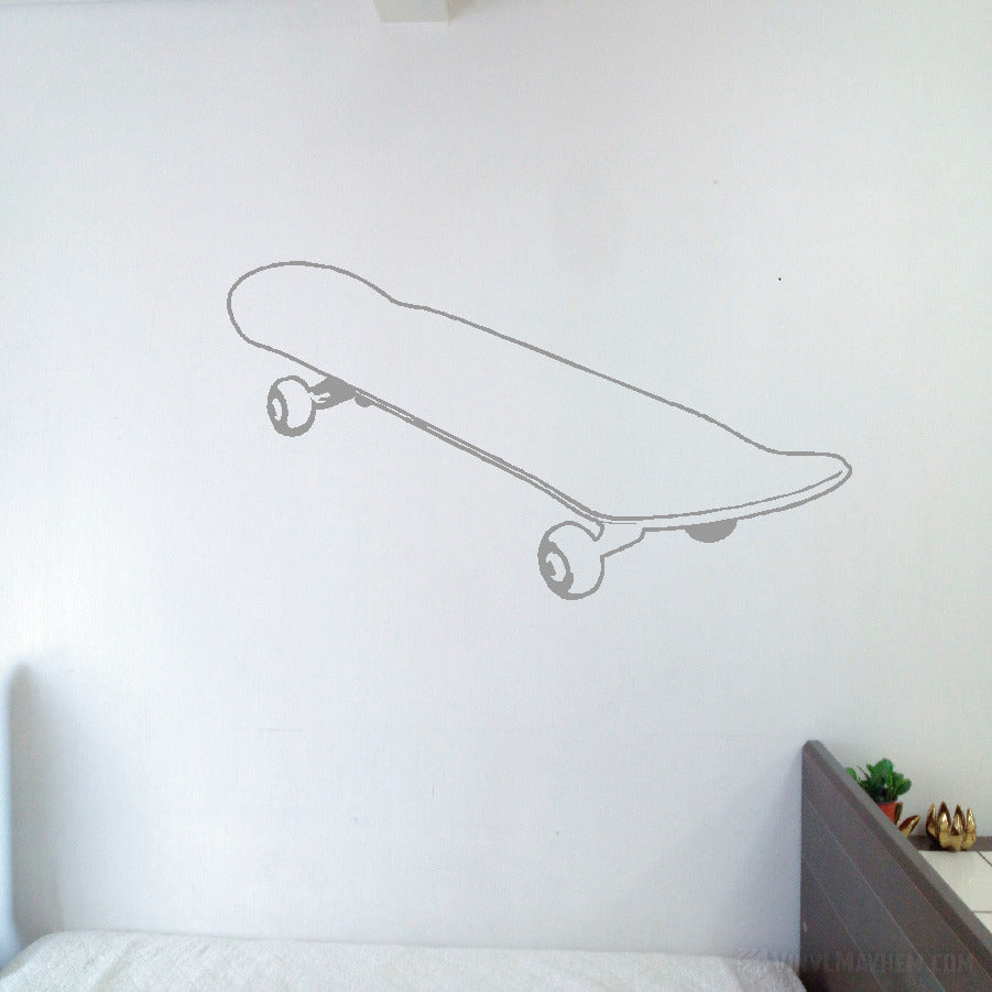 Skateboard outline vinyl sticker