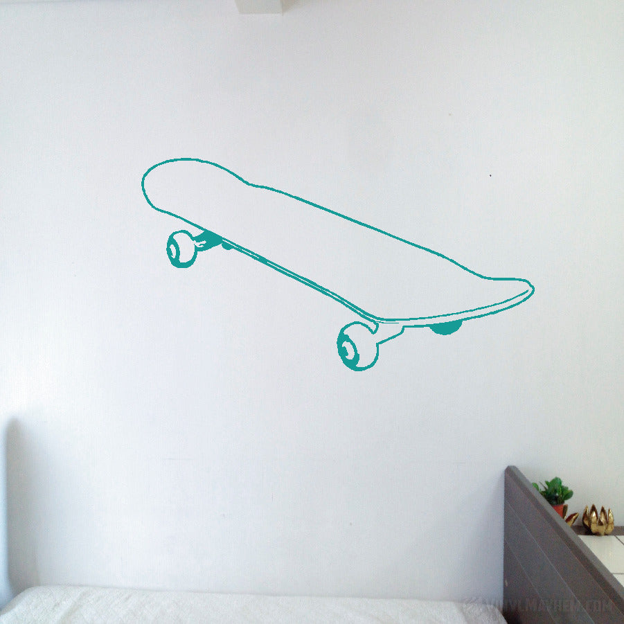 Skateboard outline vinyl sticker