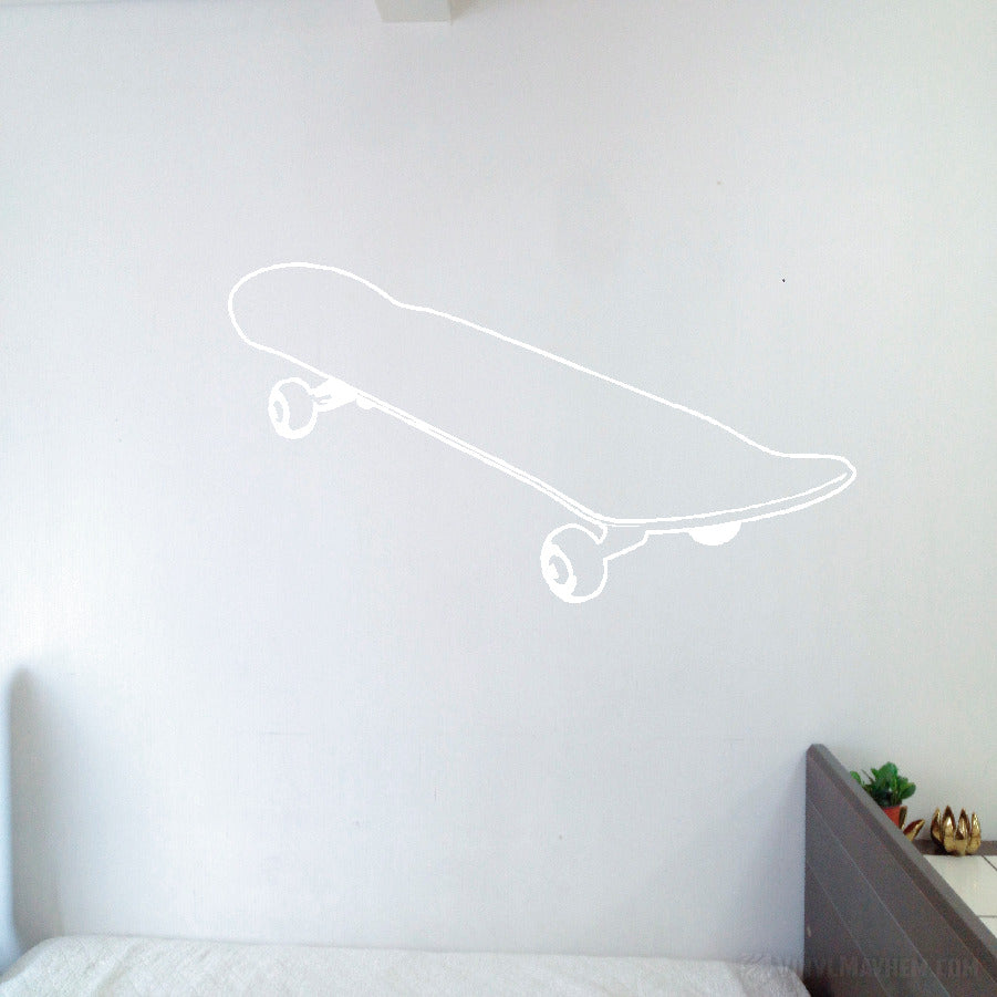Skateboard outline vinyl sticker