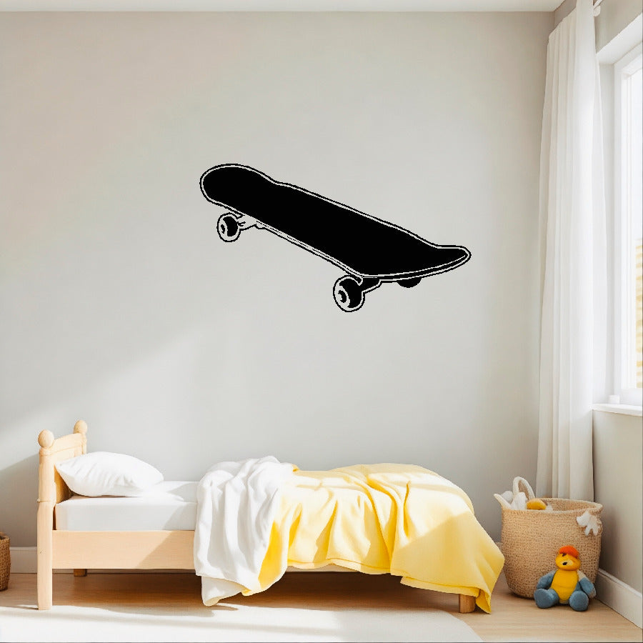 Skateboard silhouette vinyl sticker